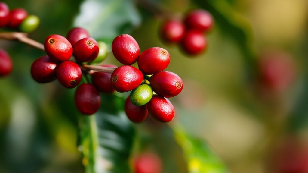 red ripe coffee beans